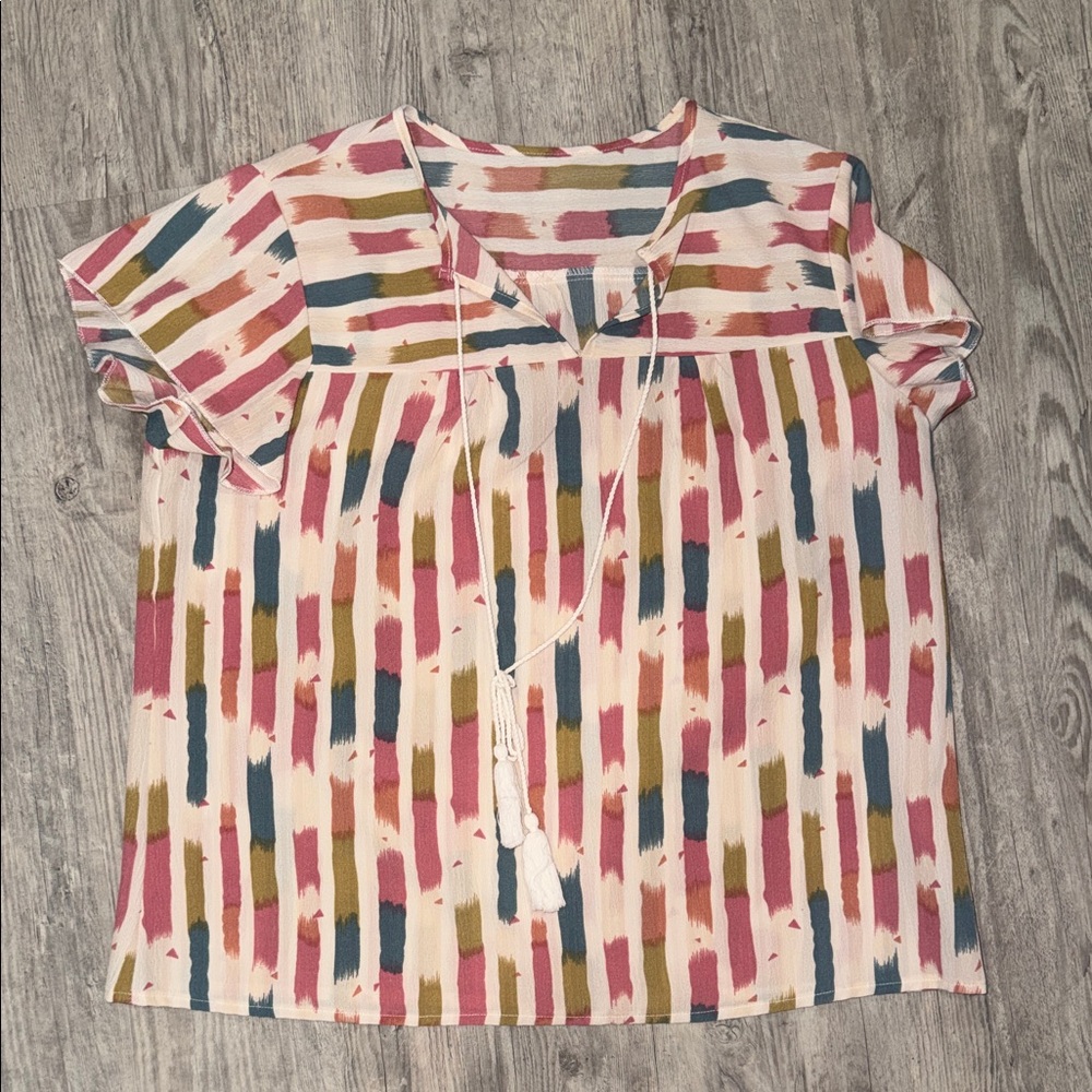 Colorful Striped Blouse